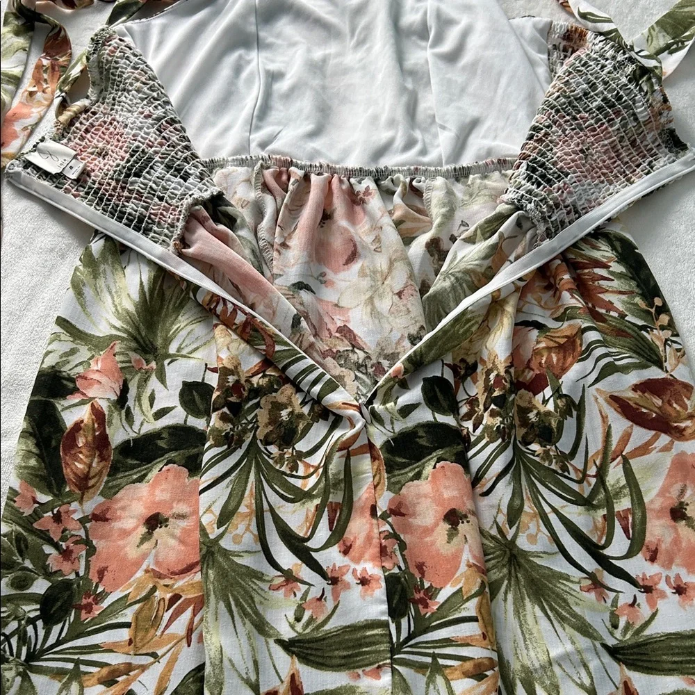 Joie Floral Green and Pink Maxi Dress - Picture 6 of 8